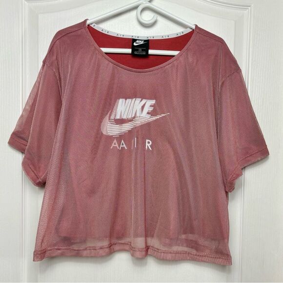 Nike Air Fit Mesh Overlay Cropped Top Women’s Sz 3X (Canyon Rust) - Picture 1 of 11